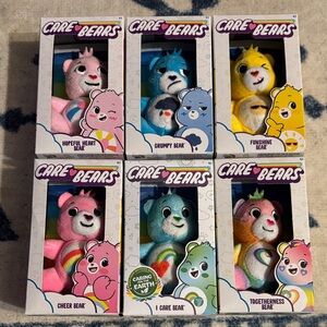 Care Bears Mini Plush Lot! 6 Brand New 3 inch plushies!